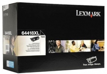 Toner Lexmark 64418XL negro, compatible con T644 Printer, original, rendimiento 32000 paginas aprox 