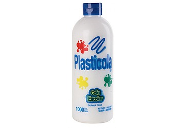Adhesivo vinilico Plasticola x 1 Kg. cola blanca, lavable 