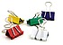 Broche aprietapapel  tipo binder clip Nº 3 (32mm) x 12 unidades colores surtidos   