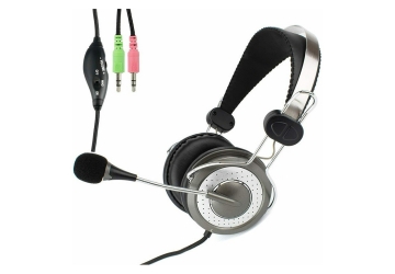 Auricular Genius HS-04SU,  headset stereo, tiene micrófono con cotrol de volumen y función de silencio, Sistema de cancelación de ruidos