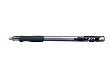 Boligrafo Uni Ball Lakubo, punta de acero inoxidable de 1.4 mm con grip de goma y capuchón