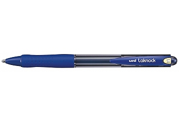 Boligrafo Uni Ball Laknock retractil, punta de acero inoxidable de 1.4 mm, con grip de goma