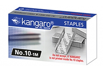 Broche Kangaro Nro. 10 x 1000, para abrochadoras, flexibles con puntas filosas, es similar al broche 50 pero con alambres más finos, abrocha entre 1 y 10 hojas  