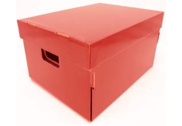 Caja de archivo cartón multiuso, tamaño 42 x 32 x 25 cm, fácil de armar, resistente, apta para carpetas y biblioratos
