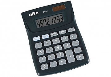 Calculadora Cifra de escritorio DT-67, 8 dígitos grandes, dimensiones: 13 x 10 x 3 cm, dual: solar y batería