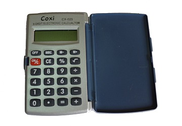 Calculadora de bolsillo 8 dígitos, mide 7 x 12cm 