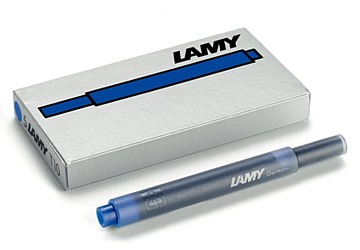 Cartucho de tinta Lamy para lapicera Lamy Safari, pack x 5, tinta azul