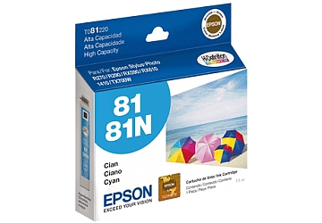 Cartucho Inkjet Epson T081220 cyan, compatible con R270/R290/ PHOTO 1410/ RX-610, original, Alto Rendimiento, 860 páginas.