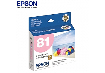 Cartucho Inkjet Epson T081620 magenta claro, compatible con R270/R290/ PHOTO 1410/ RX-610, original, Alto Rendimiento, 860 páginas.