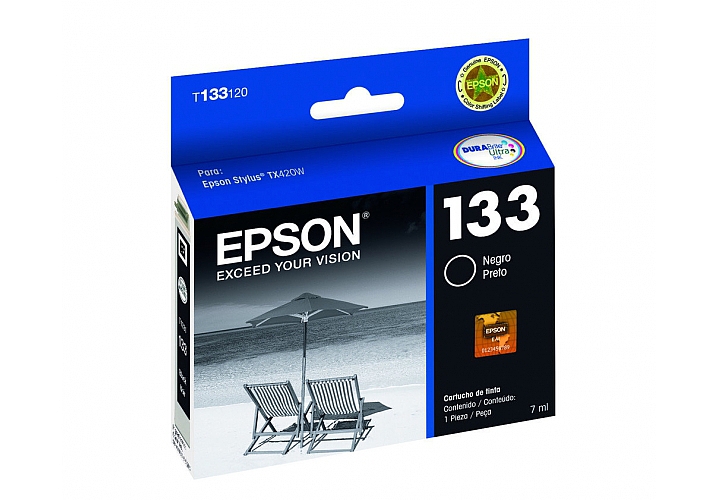 Cartucho Inkjet Epson T133120 Negro Original En Planetoffice 