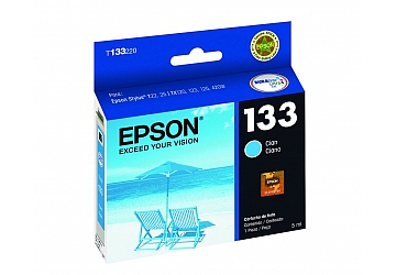 Cartucho Inkjet Epson T133220 cyan, compatible con Stylus Stylus T22, T25, TX120, TX125, TX420W, original. Rendimiento 355 paginas aprox  