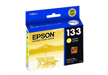 Cartucho Inkjet Epson T133420 amarillo, compatible con Stylus Stylus T22, T25, TX120, TX125, TX420W, original. Rendimiento 355 paginas aprox  