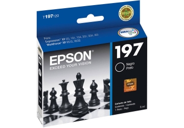 Cartucho Inkjet Epson T197120-AL negro, alta capacidad, compatible con Expression XP-101, 201, 204, 211, 214, 401, 411/ WorkForce WF2512, WF2532, original. Rendimiento 300 paginas 