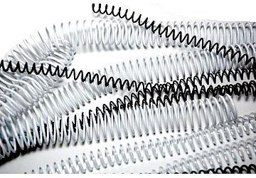 Espirales plasticos  para encuadernar 40 mm. capacidad 360 hojas x 10 unidades  