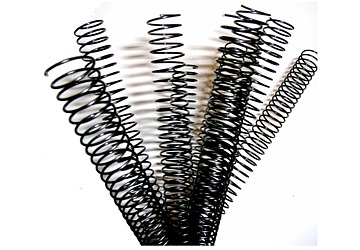 Espirales plasticos  para encuadernar 40 mm. capacidad 360 hojas x 10 unidades  