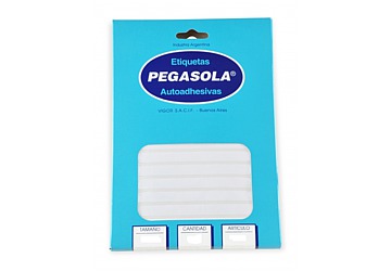 Etiquetas Pegasola 3027 blancas 2.8 x 5 cm, 300 etiq. x caja, contiene 30 planchas