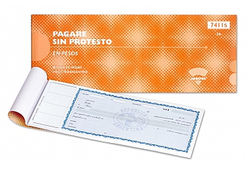Formulario Ad Astra 7411S Pagare pesos s/protesto 1/2 Carta 50 hojas ( 36 )