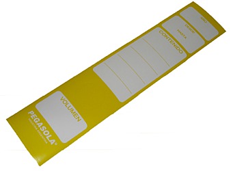 Lomo autoadhesivo para biblioratos x 20 unidades, 6.5 x 29.5 cm