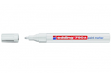 Marcador Edding 790 de tinta permanente opaca cubriente con efecto de laqueado punta redonda gruesa. Punta 2 - 4 mm