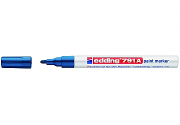 Marcador Edding 791 de tinta permanente opaca cubriente con efecto de laqueado punta redonda fina. Punta 1 - 2 mm
