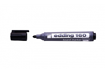 Marcador Edding 160 para pizarra blanca punta redonda, trazo ancho y uniforme, cuerpo plástico. Punta 1.5 - 3 mm 