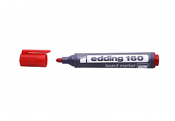 Marcador Edding 160 para pizarra blanca punta redonda, trazo ancho y uniforme, cuerpo plástico. Punta 1.5 - 3 mm 