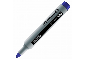 Marcador Pelikan 420 al agua, punta redonda. Ideal para escribir sobre papel, cartón y cartulina con los colores mas brillantes. Capuchon ventilado