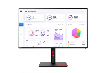 Diseñado para brillar, por dentro y por fueraPerfecto para personas de alto rendimiento y que realizan múltiples tareas, el monitor Lenovo ThinkVision P27h-30 es simplemente brillante desde cualquier punto de vista. Su pantalla IPS de resolución 2560 x 1440 QHD de 27 proporciona imágenes nítidas y precisas con ángulos de visualización amplios. Su diseño sin borde de 4 costados le entrega una pantalla elegante y grande con una excelente relación de contraste.El ThinkVision P27h-30 ofrece una experiencia visual dinámica y vibrante y con 99% de sRGB, 95% de DCI-P3 y 99% de BT.709 junto con media de Precisión de color Delta E  2. Además, el monitor también admite HDR10 para mejorar la experiencia visual. Características como la tecnología Natural Low Blue Light y un soporte totalmente ajustable te ayudan a disfrutar de una ergonomía relajada y una experiencia visual sin estrés ni distorsión de color.Su conectividad con un solo cable te ofrece un sistema eficiente y sin desorden basado en estaciones de acoplamiento USB-C. Te permite realizar varias tareas al conectar varios dispositivos sin problemas, incluidas varias pantallas con Daisy Chain (salida DP), conectividad Ethernet, carga eléctrica (hasta 100W) y más, además de aumentar la productividad con PiP (Imagen en Imagen), PbP (Imagen por Imagen) y KVM (Teclado, Vídeo, Matón). Además, cuenta con la certificación TCO 9.0 y está envuelto con papel con pulpa acolchada, aaciendo que este monitor sea tan consciente del medio ambiente como tú. Con un rendimiento brillante y un multitarea sin esfuerzo, el monitor ThinkVision P27h-30 es como tú, en más de un aspecto.