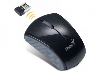 Mini Mouse Inalambrico Traveler 900. Resolucion optica de 1600 dpi. Frecuencia de 2.4 GHz. Elegante diseño en color negro y plata. Micro Receptor de Señal USB. 