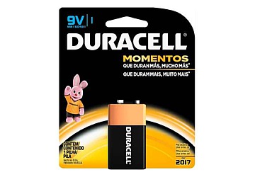 Bateria Duracell alcalina 9V