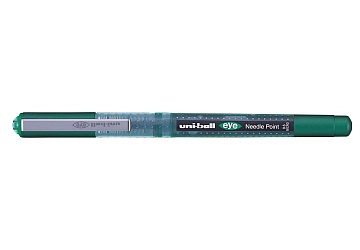 Roller Uni-ball eye needle point UB-165, punta aguja de acero 0.5 mm, com grip de silicona, tinta líquida. 