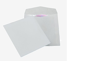 Sobre blanco para CD 12.7 x 12.7 cm c/ventana x 50 unidades.
