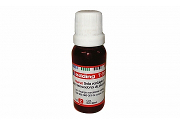 Tinta para marcador para pizarra Edding T30, frasco x 30 ml. Se utiliza en marcadores Edding 250-350-360-361