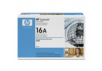Toner HP Q7516A negro, compatible con LaserJet 5200 (serie), original, rendimiento 12000 páginas
