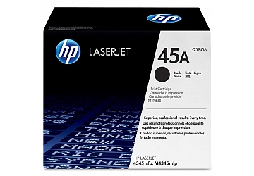 Toner HP Q5945A negro, compatible con LaserJet M4345 (serie) / 4345 (serie), original, rendimiento 18000 páginas