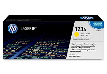 Toner HP Q3972A, compatible con LaserJet Color 2550 (serie)/2800/2820 (serie)/2830/2840 (serie), original, Color amarillo, rendimiento 2000 páginas