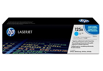 Toner HP CB541A, compatible con LaserJet Color CP1215, CP1218, CP1515, CP1518NI, CM1312MFP, original, color cyan, rendimiento 1400 páginas
