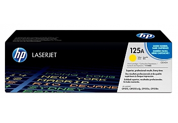 Toner HP CB542A, compatible con LaserJet Color CP1215, CP1218, CP1515, CP1518NI, CM1312MFP, original, color amarillo, rendimiento 1400 páginas