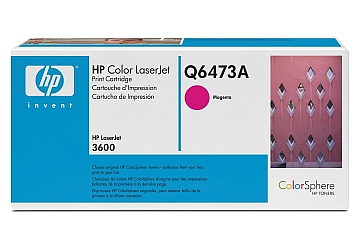 Toner HP Q6473A, compatible con LaserJet Color 3600 (serie), original, Color magenta, rendimiento 4000 páginas