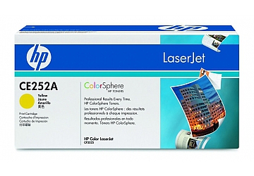 Toner HP CE252A Amarillo, compatible con LaserJet CP3520, CP3525, CM3530, original. Rendimiento 7000 paginas aprox 