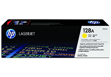 Toner HP CE322A amarillo, compatible con LaserJet CP1525nw / LaserJet CM1415fnw, original, rendimiento 1.300 páginas