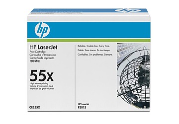 Toner HP CE255X Negro, compatible con LaserJet P3015d, P3015dn, P3015x, original. Rendimiento 12500 paginas aprox 