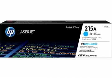 Toner HP W2311A cyan, compatible con LaserJet MFP M182 serie, LaserJet MFP M183 serie, LaserJet M155 serie. Rendimiento 850 páginas.