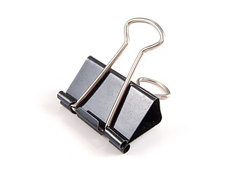 Broche aprietapapel  tipo binder clip Nro. 2 (25mm) x 12 unidades negro   