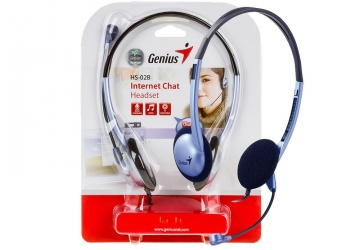 Auricular-Microfono Genius HS-02B headset. 
El HS-03N es un nuevo modelo de la familia de los auriculares Genius para música y hablar en línea. Contiene auriculares y un micrófono con un control de volumen en línea. Da igual si utiliza SKYPE o Chat MSN, teléfono en red, etc., estos auriculares proporcionan una calidad clara y no le dejará perderse ningún sonido. Su control de volumen en línea también está adosado para ajustar fácilmente el volumen y su diseño permite plegarlo para ser alojado en maletines de notebook.