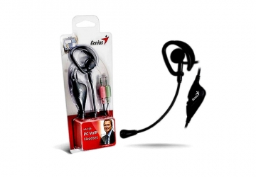 Auricular-Microfono Genius HS-105 Single headset. Auricular simple con microfono. Clip adaptable a ambas orejas para mayor comodidad. El clip con enganche ergonomico es ideal para utilizarlo con su PC o su computadora portatil. Incluye control de volumen y funcion mudo. El HS-105 es ideal para comunicaciones VoIP. Es perfecto para conversaciones online con Windows Messenger, Yahoo Messenger y Skype entre otros. Largo del cable: 2 metros