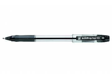 Boiígrafo Edding BP 10 B, tinta especial a base de aceite para una escritura suave y fluída. Agarre ergonómico de caucho. Punta de 0.8 mm. 