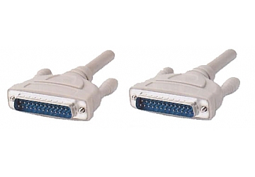 Cable Datos IEEE 1284, DB25M a DB25M. 18 pares trenzados. Doble blindaje. Moldeado. 1.80 mts