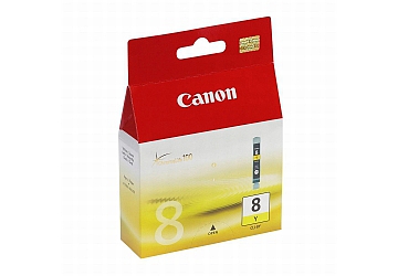 Cartucho Inkjet Canon CLI-8Y amarillo, con cabezal, compatible con PIXMA iP 3300, iP 3500, iP 4200, iP 4300, iP 4500, iP 5200, iP 5200R, iP 6600D, iP 6700D, MP 500, MP 510, MP 520, MP 530, MP 600, MP 610, MP 800, MP 800R, MP 810, MP 830, MP 950, MP 960, MP 970, MX 700, MX 850, PRO 9000, PRO 9000 BUNDLE, PRO 9000 MARK II, original. Rendimiento 820 paginas aprox 