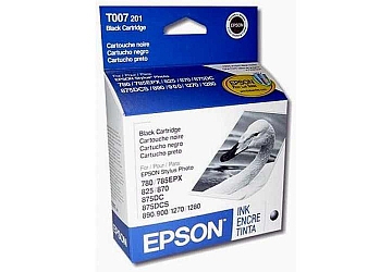 Cartucho Inkjet Epson T007201 negro, original con Stylus Photo 870/1270/1280/780/785/825/890/900. Rendimiento 370 paginas aprox 